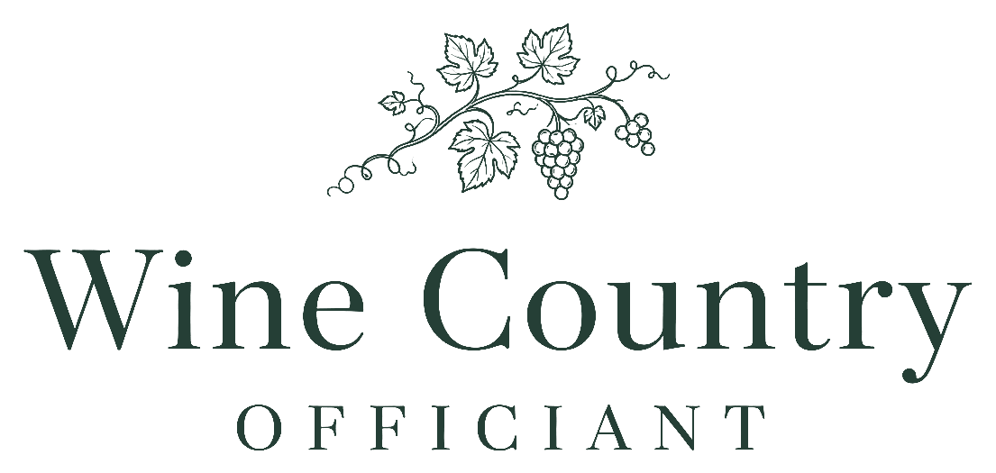 Wine Country Officiant serif wordmark logo